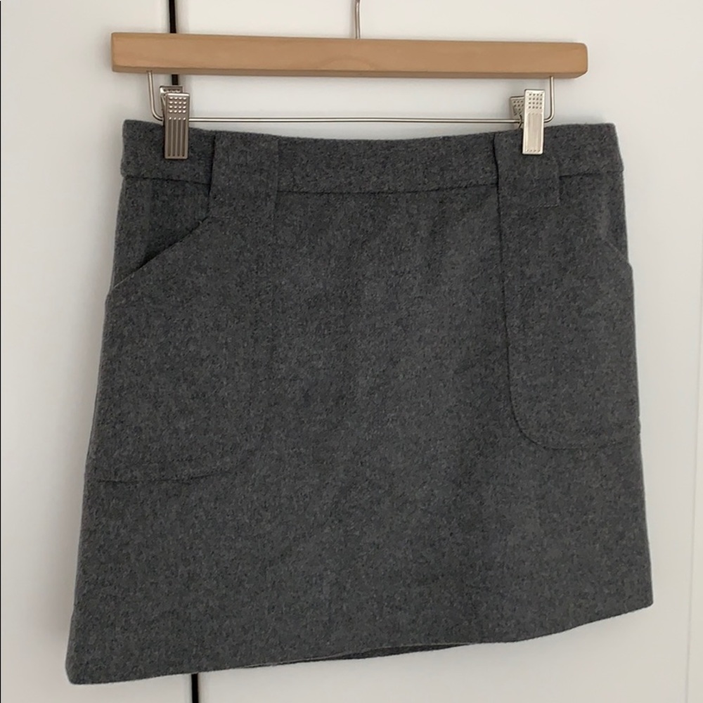 JCrew wool mini skirt